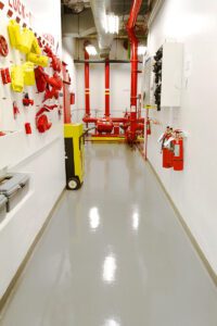 Industrial backroom floor coating